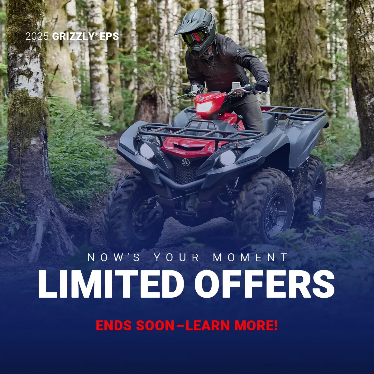 2025 Yamaha Grizzly EPS ATV special offer banner
