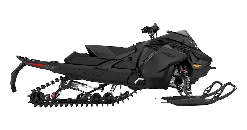 Black snowmobile displaying Ski-Doo and Lynx compatible accessories