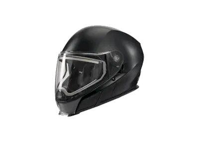 Black Oxygen Flow snowmobile helmet with panoramic heated visor