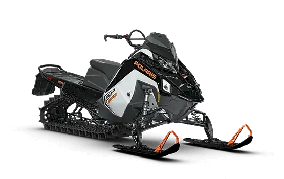 Gray, black, and white Polaris INDY VR1 snowmobile
