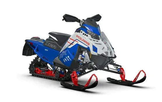Dark gray and black Polaris INDY XCR snowmobile