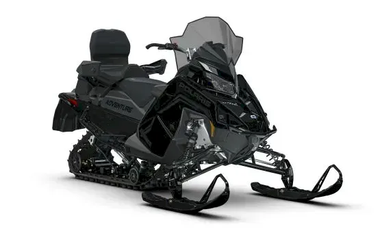Red and white Polaris INDY Adventure snowmobile