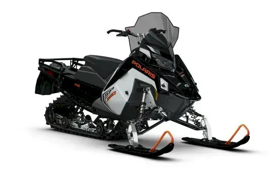 Blue and black Polaris Voyageur SP 146 snowmobile