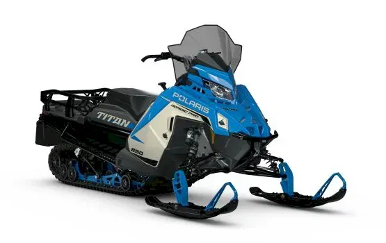 Blue and black Polaris INDY 200 youth snowmobile