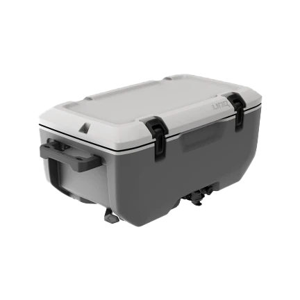 Gray and white LinQ cooler designed for Sea-Doo personal watercraft