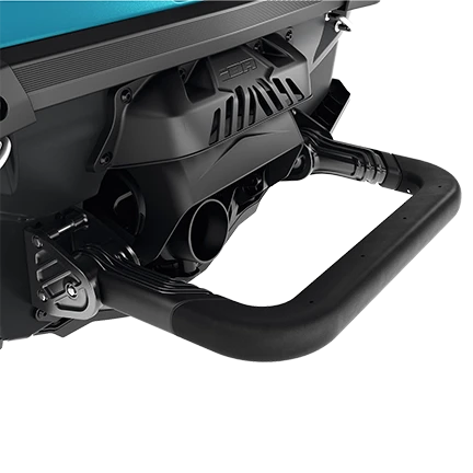 Black rear-mounted boarding step accessory for a Sea-Doo watercraft