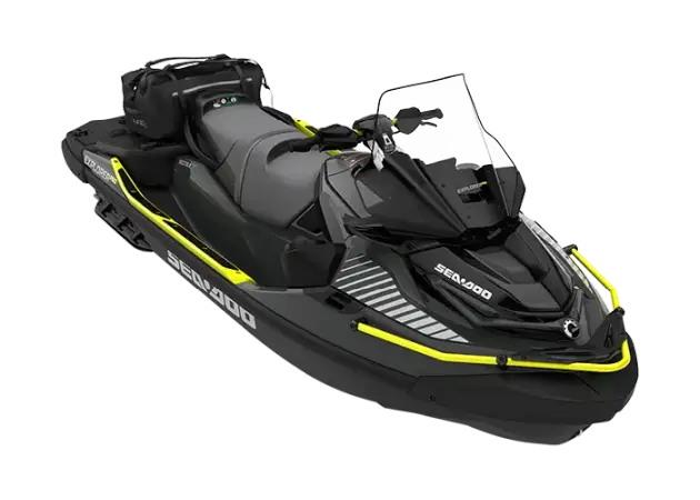 Sea-Doo Explorer Pro with adventure cargo racks and touring seat
