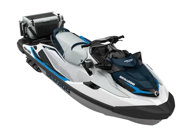 Sea-Doo FishPro Sport with Garmin navigation and white storage case