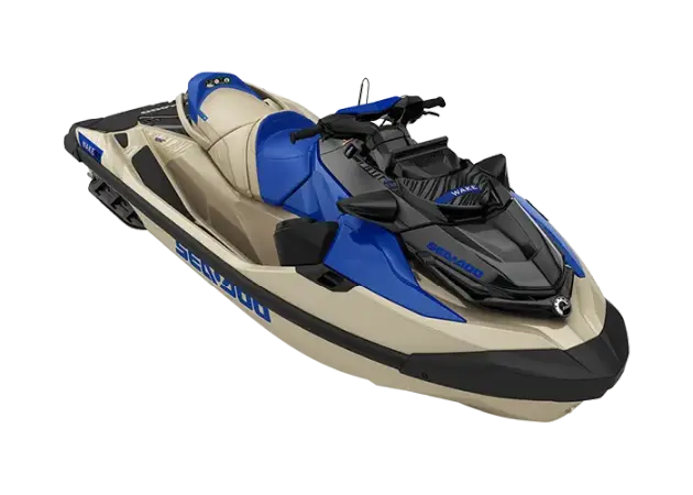 Sea-Doo Wake Pro with blue hull and premium tow features