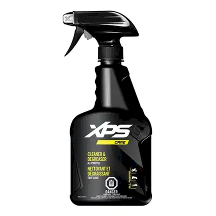 Black spray bottle of XPS All Purpose Cleaner and Degreaser on a white background