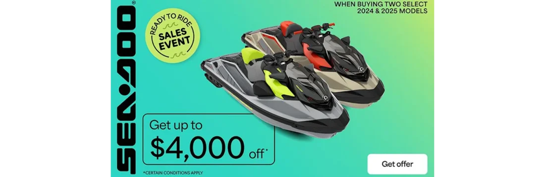 Sea-Doo - Get up to $4,000 off when buying two select 2024 & 2025 PWC models