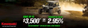 Read more about the article SAVE UP TO $3,500* or FINANCING AS LOW AS 2.95% FOR 36 MONTHS** ON SELECT SIDE X SIDE MODELS