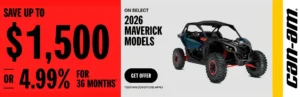Read more about the article Save up to $1,500 or 4.99% for 36 months on select 2026 Maverick Models