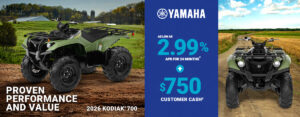 Read more about the article Yamaha – LIMITED TIME OFFERS ON ATV!
